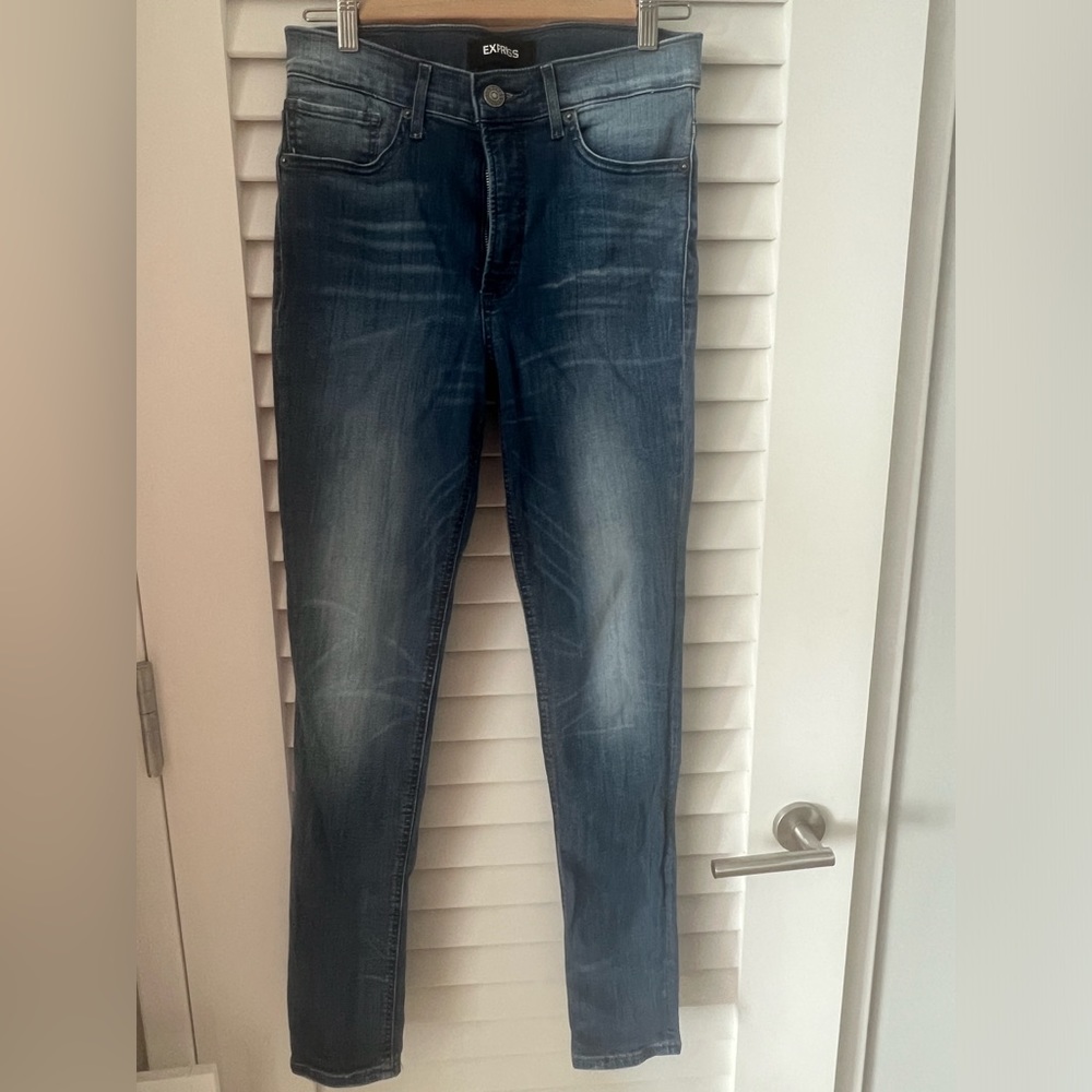 Express high waisted skinny jeans